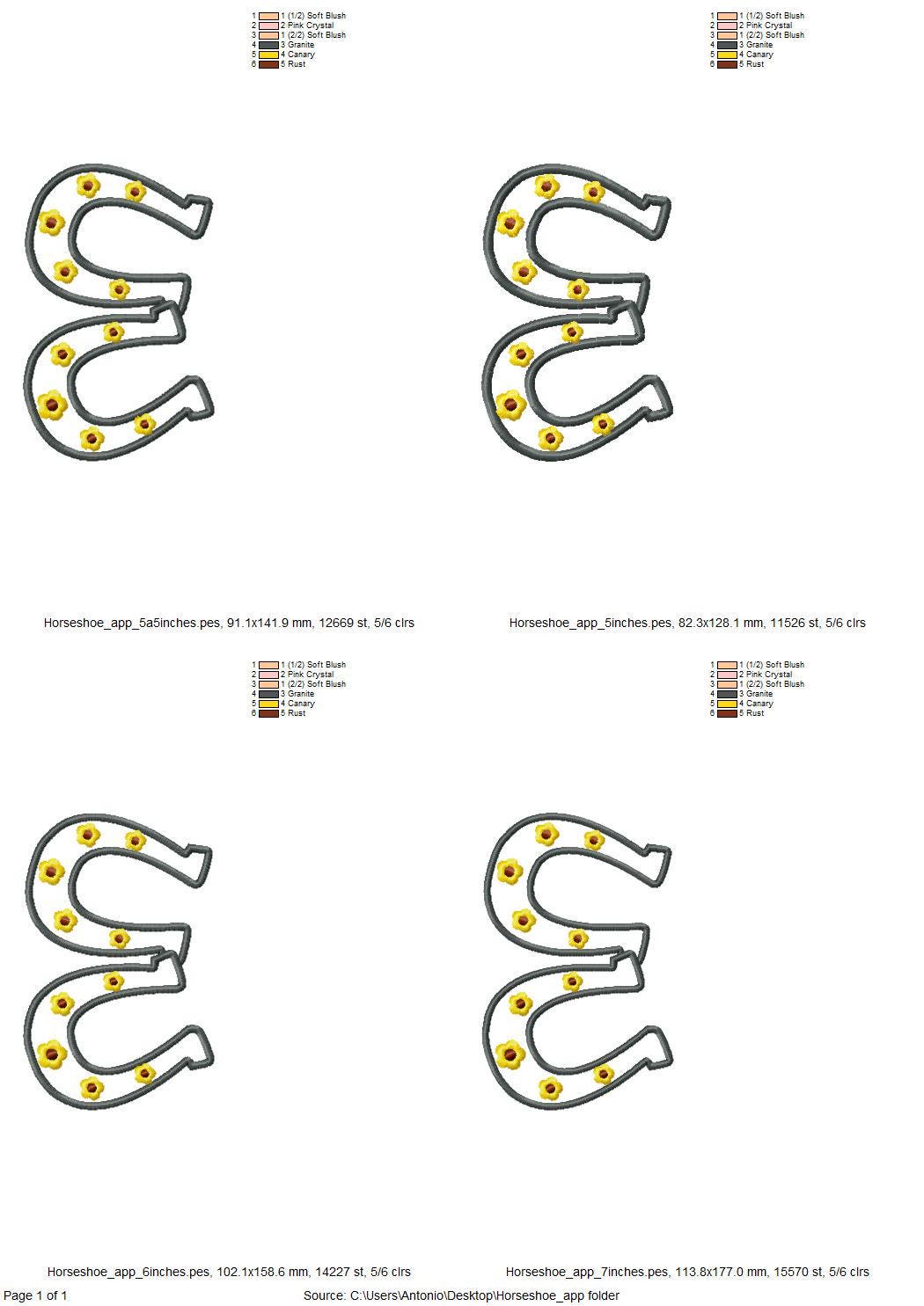 Floral Horseshoe Split Side Seam