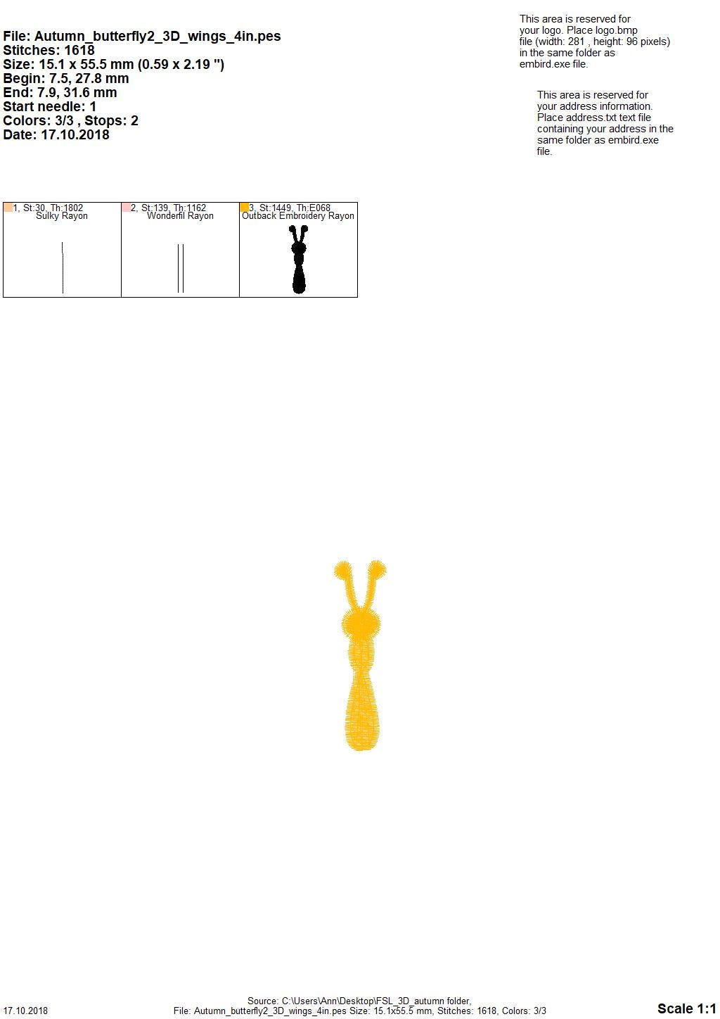 Fall Leaf Butterfly FSL