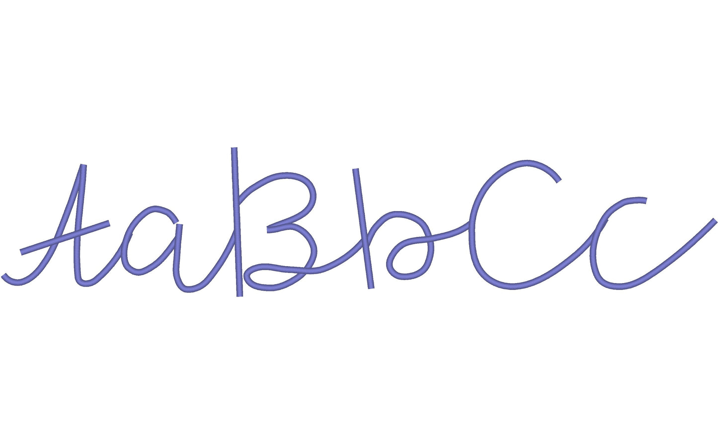 Satin Stitch Line Font