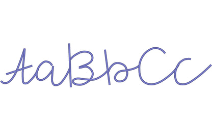 Satin Stitch Line Font