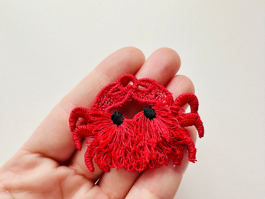 Fringed Crab Earrings Charm FSL