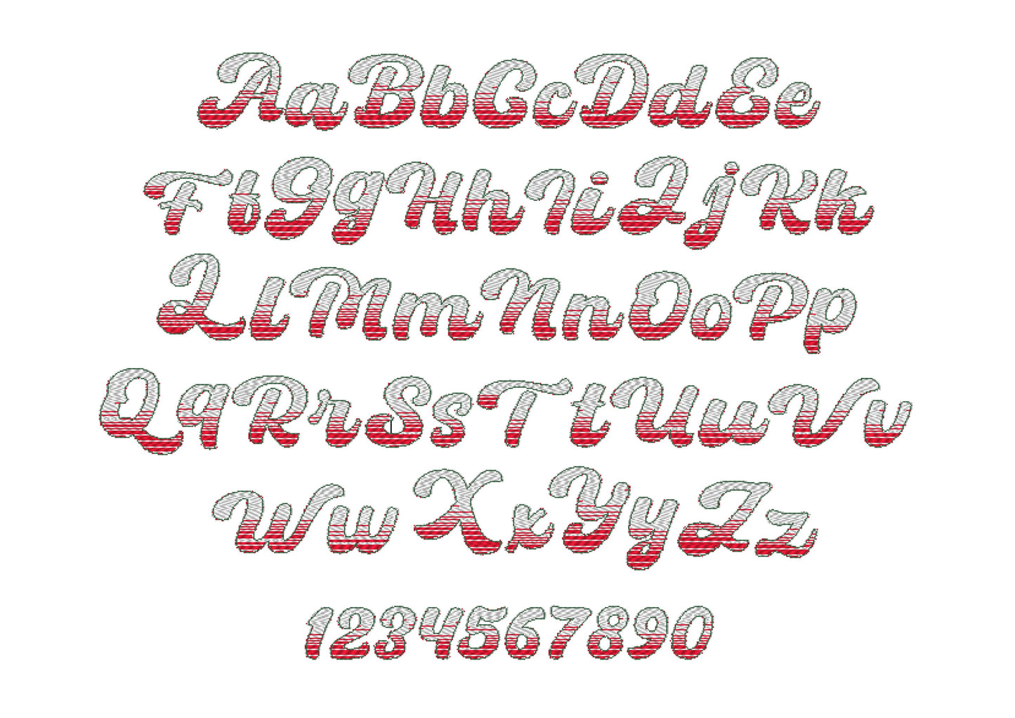 Retro Old Fashioned Rainbow Iridescent Font