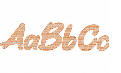Quick Light Stitch Sketch Font with Bean Stitch on Top