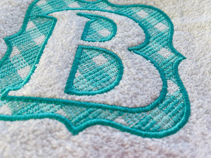 Embossed Towel Bold Monogram Font