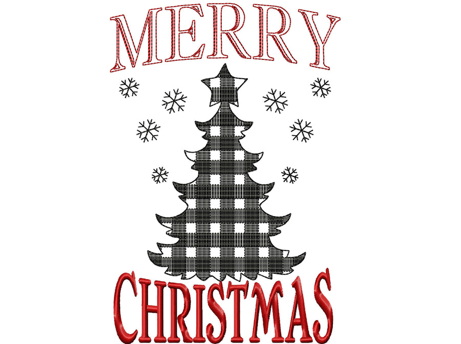 Patterned Merry Christmas Tree