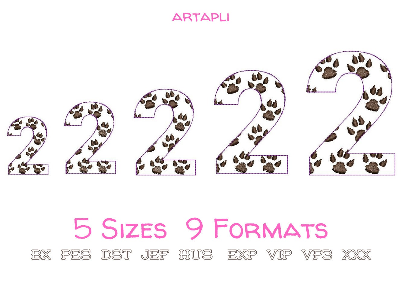 Dog Puppy Paw Patterned Font