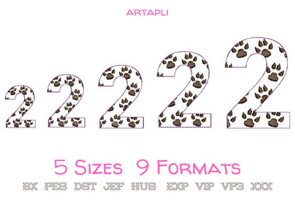 Dog Puppy Paw Patterned Font