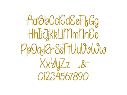Fringed Rope Stitch Font Set of 2