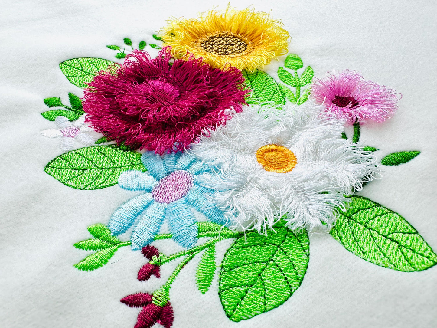 Fringed Floral Summer Garden Bouquet