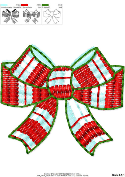 Mini Gingham Plaid Patterned Bow