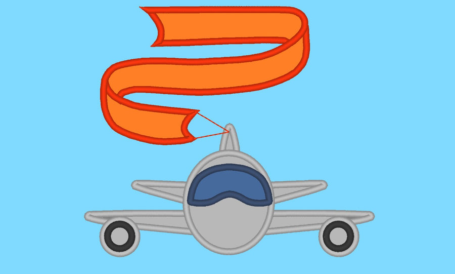 Airplane with Banner and without Applique