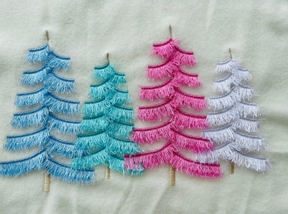 Fringed Christmas Tree 4 in a row