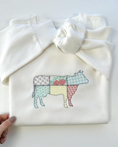 Patchwork Patterned Farm Cow