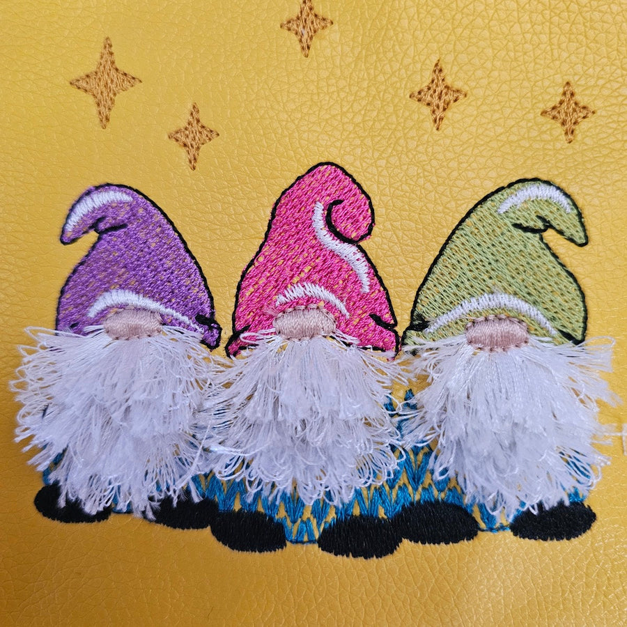 Fringed Christmas Gnome Trio