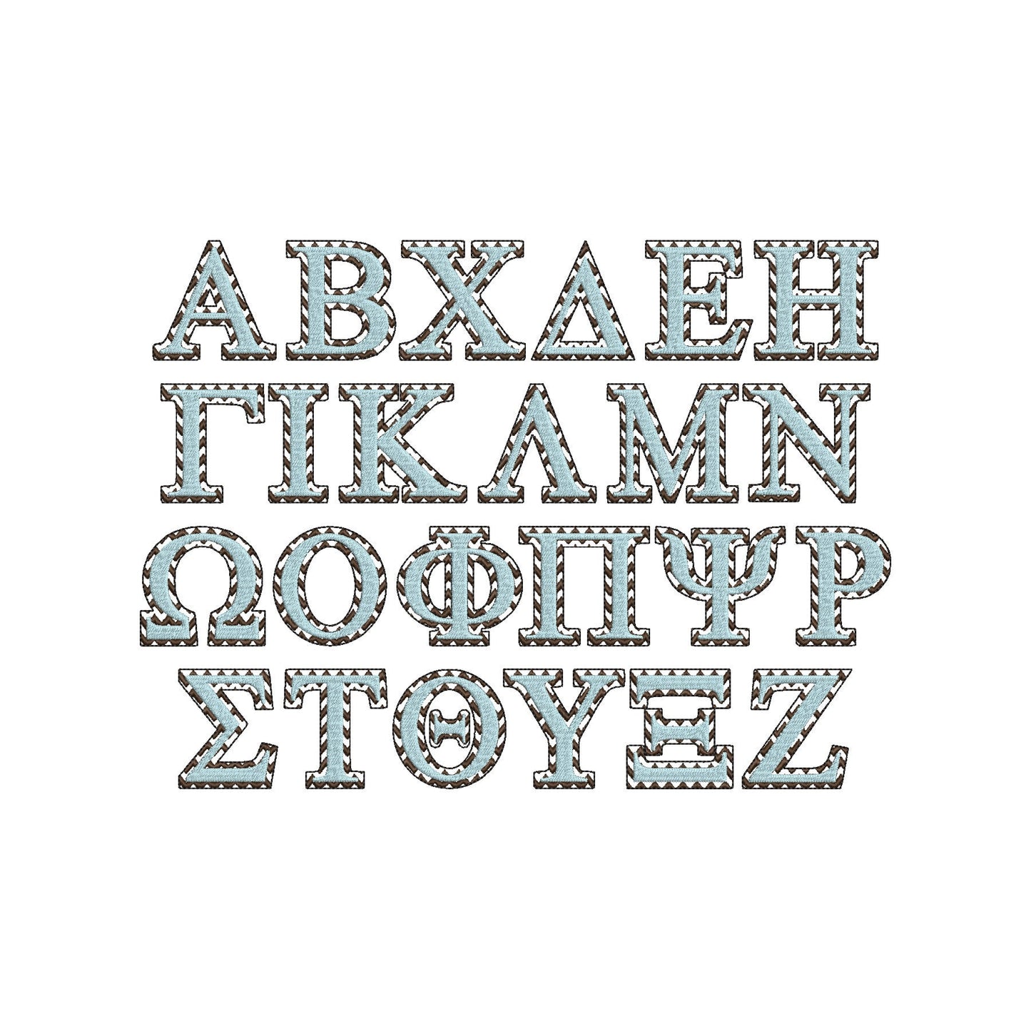 Chevron Classic Sororities Greek Font