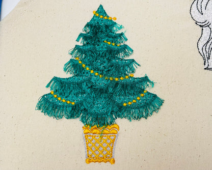 Fringed Topiary Christmas Tree