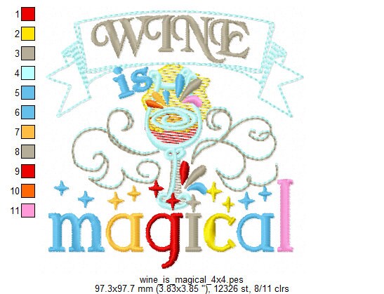 Wine Is Magical Kitchen Towel