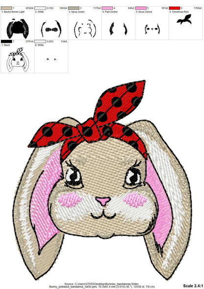 Patterned Bunny 3 in a row