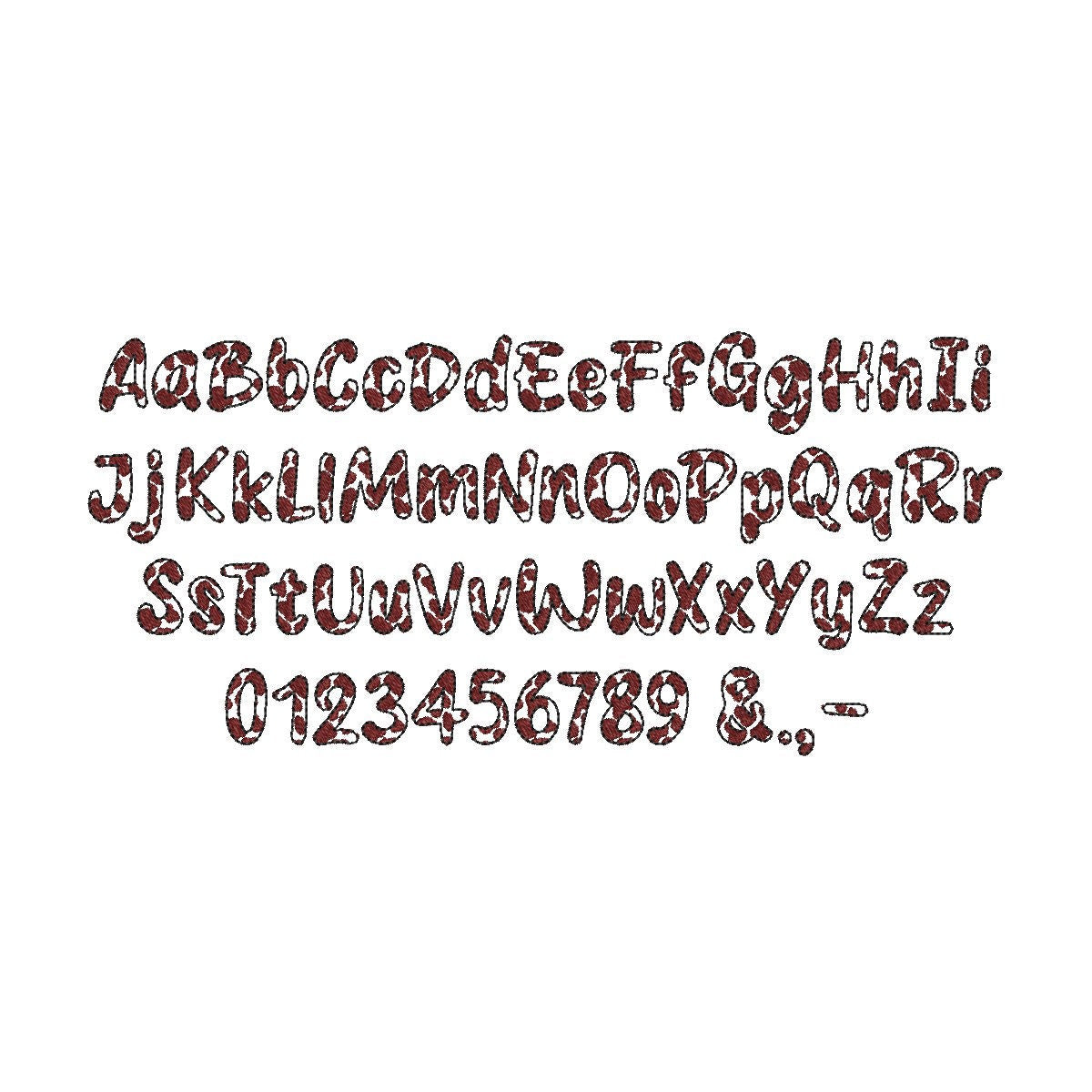 Cow Spots Patterned Font