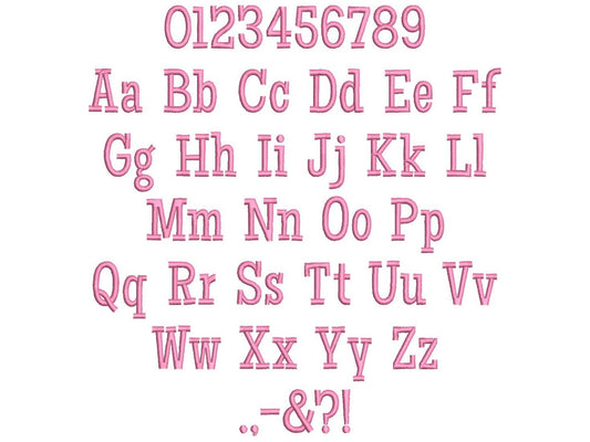 Satin Stitch Font