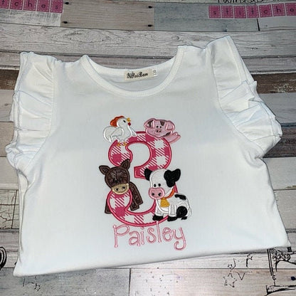 Farm Animals Birthday Numbers