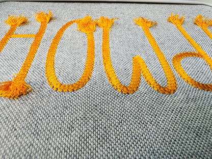 Rope Stitch Font with Fringed Tassel