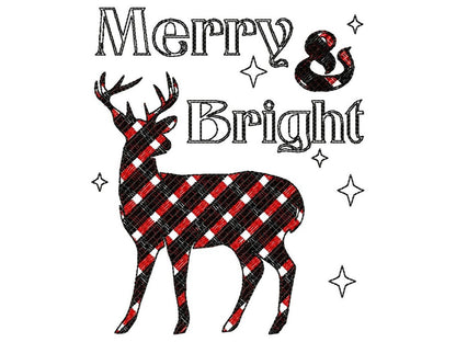Merry and Bright Christmas Deer