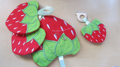 Strawberry in the hoop and Applique machine embroidery design multiple