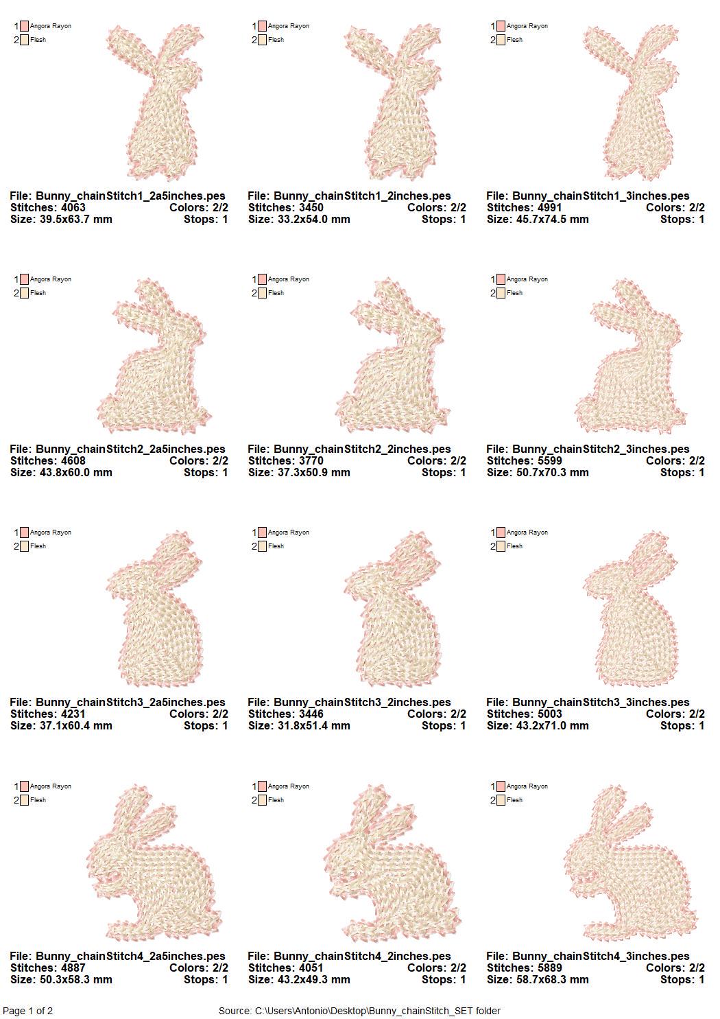 Easter Bunny Silhouette Set Of 5