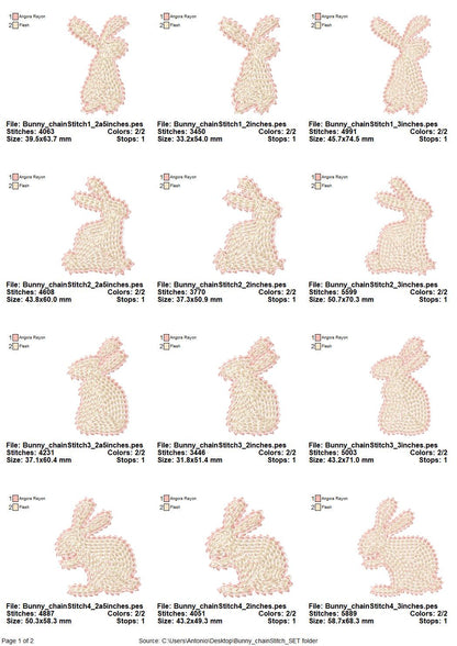 Easter Bunny Silhouette Set Of 5