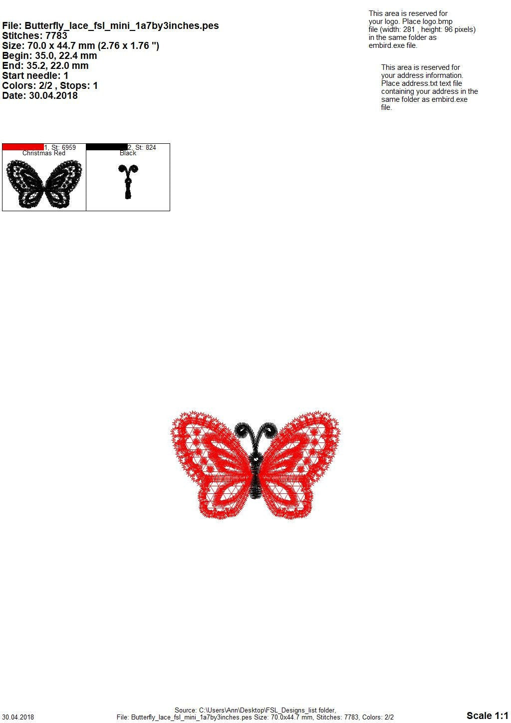 Small Butterfly FSL