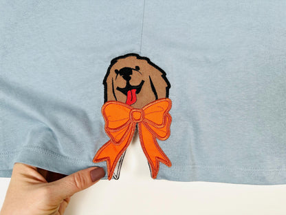 Dog and Bow Split Side Seam