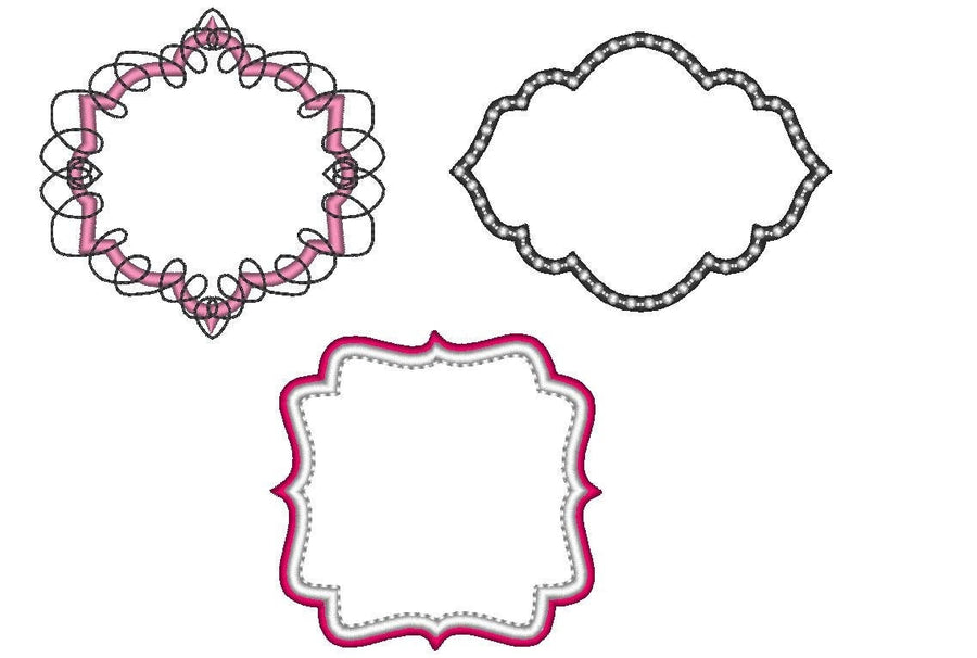 Decorative Monogram Name Frame Set