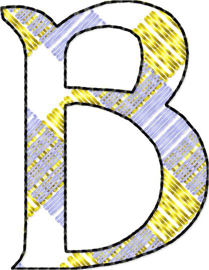 Buffalo Gingham Plaid Patterned Font Lakeside