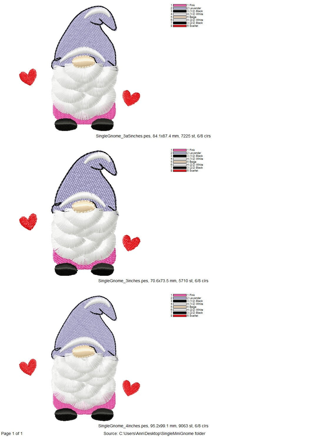 Single Mini Gnome Fringed Beard