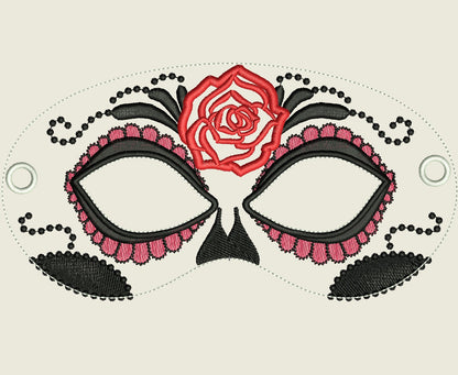 Calavera Skull Mask Feltie ITH