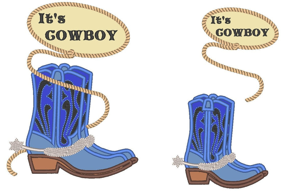 Cowboy Boots and Rope Applique