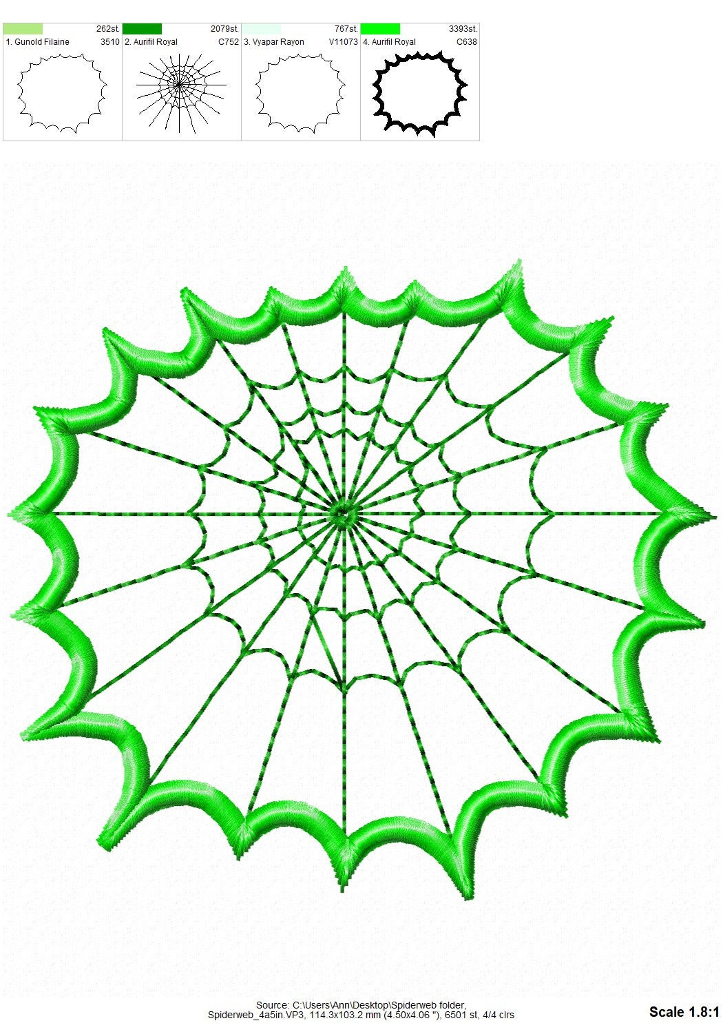 Spiderweb Halloween Napkins ITH