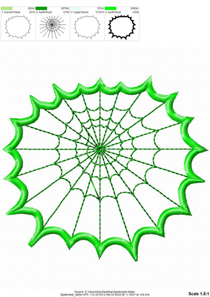 Spiderweb Halloween Napkins ITH