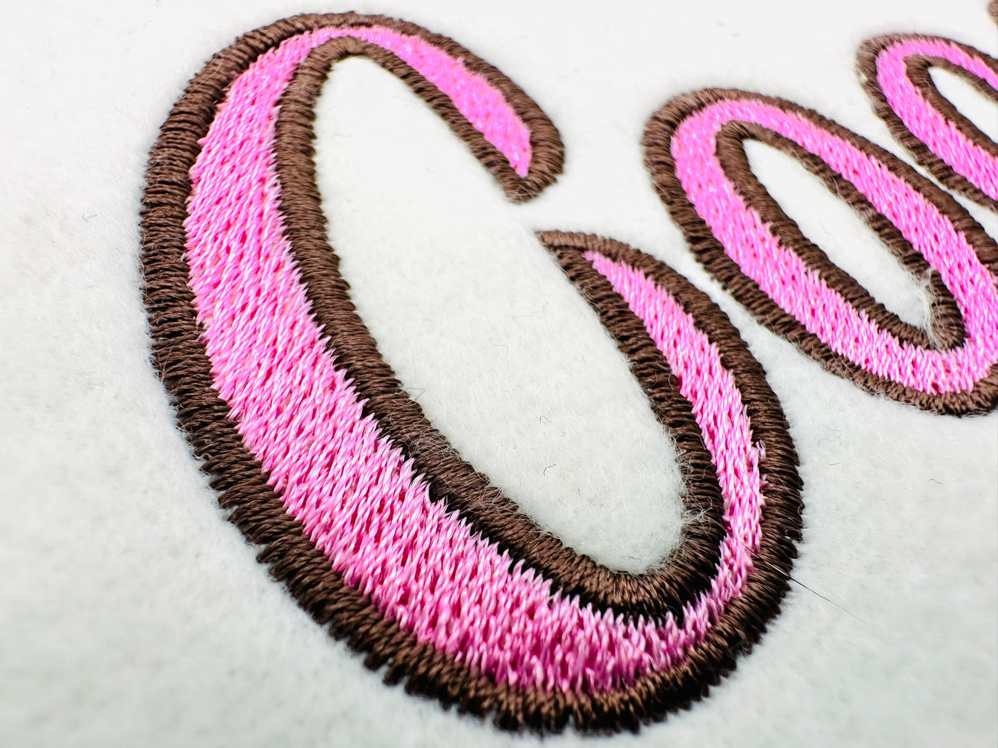 Bold Cursive Fill Stitch Girls Font