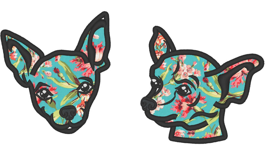 Chihuahua 2 designs machine embroidery applique designs