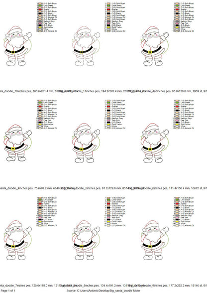 Big Merry Christmas Santa Applique