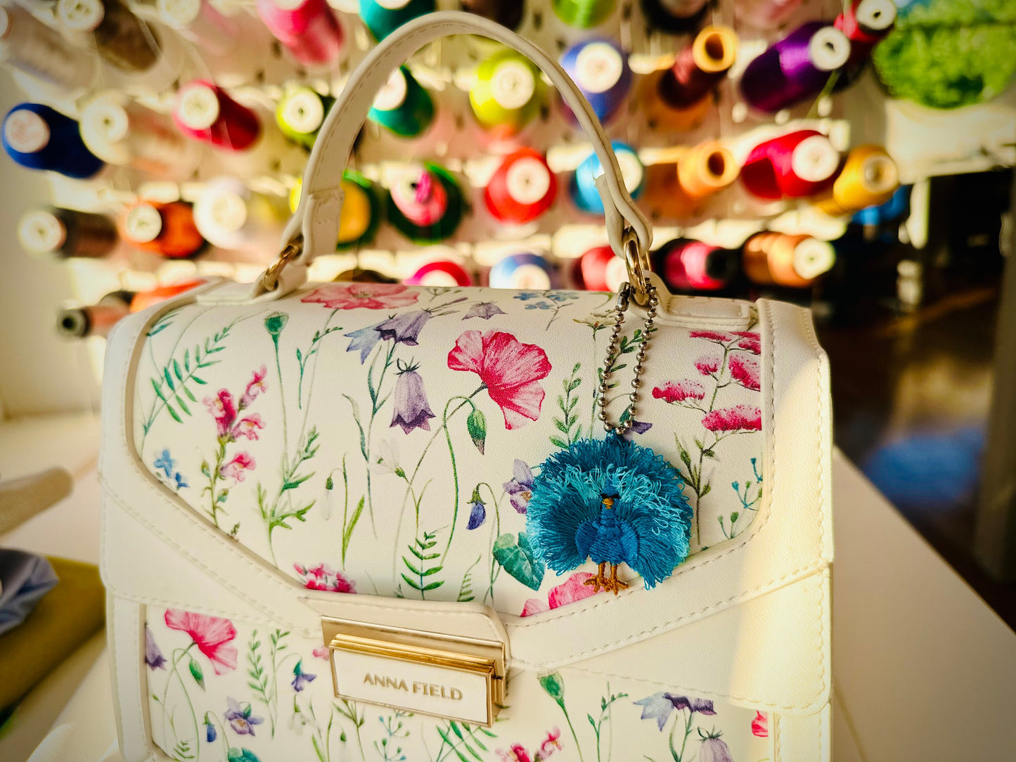 Fringe Peacock Earrings Charm