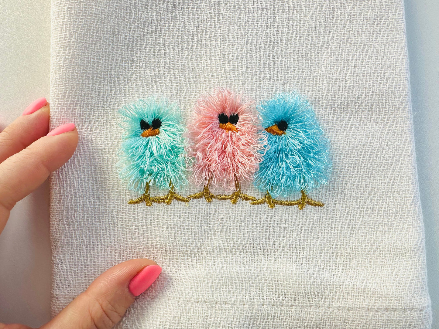 Cute Fringed Chick Trio