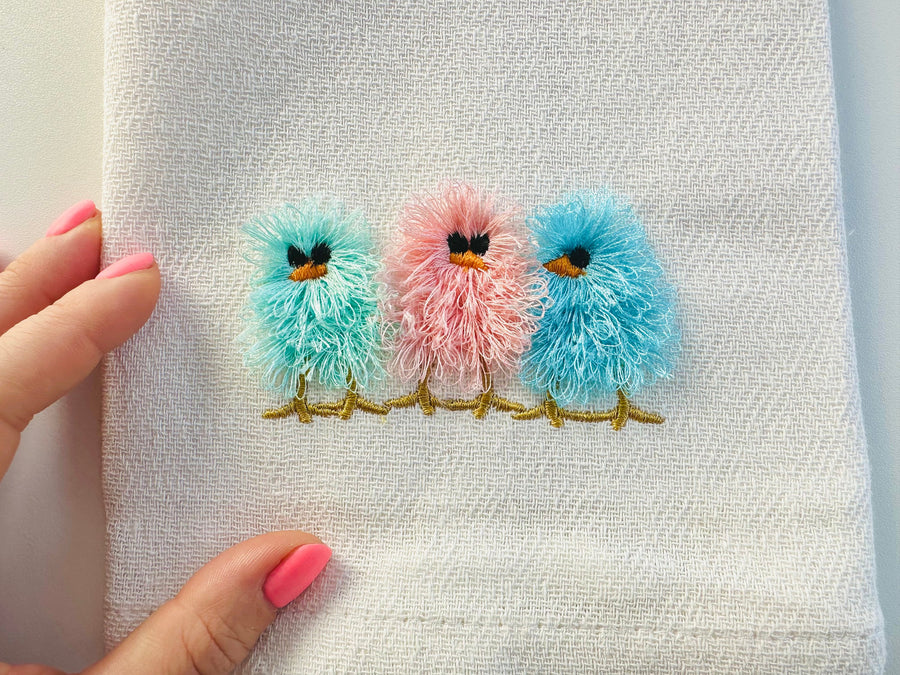 Cute Fringed Chick Trio