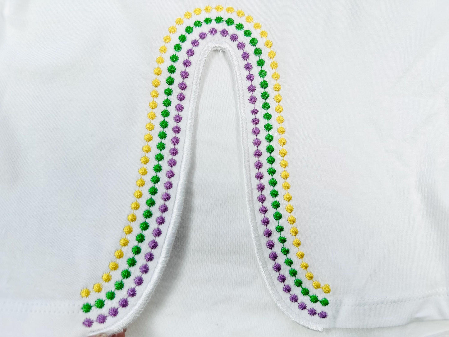 Mardi Gras Pearl Split Side Seam