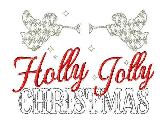 Holly Jolly Christmas Quote and Angel