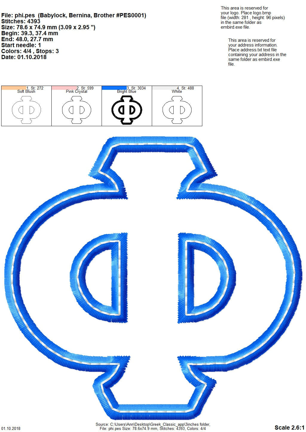 Sororities Greek Font Applique