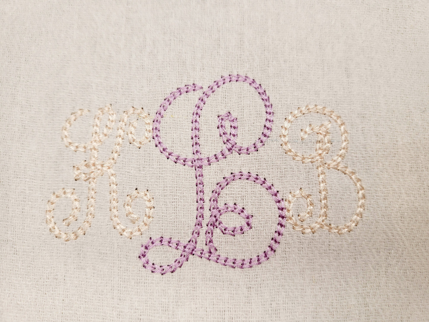 Unique new and awesome light chain stitch Circle Monogram Font assorted