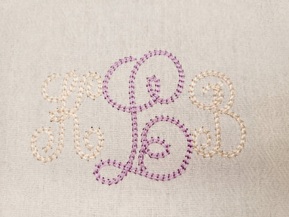 Unique new and awesome light chain stitch Circle Monogram Font assorted